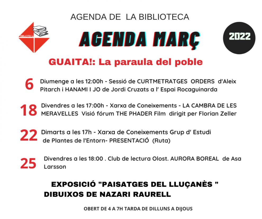 Agenda Març